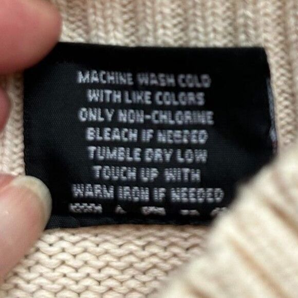 Vintage Ralph Lauren Polo Jeans Company Cream Flag Sweater, Size XL - Picture 5 of 7